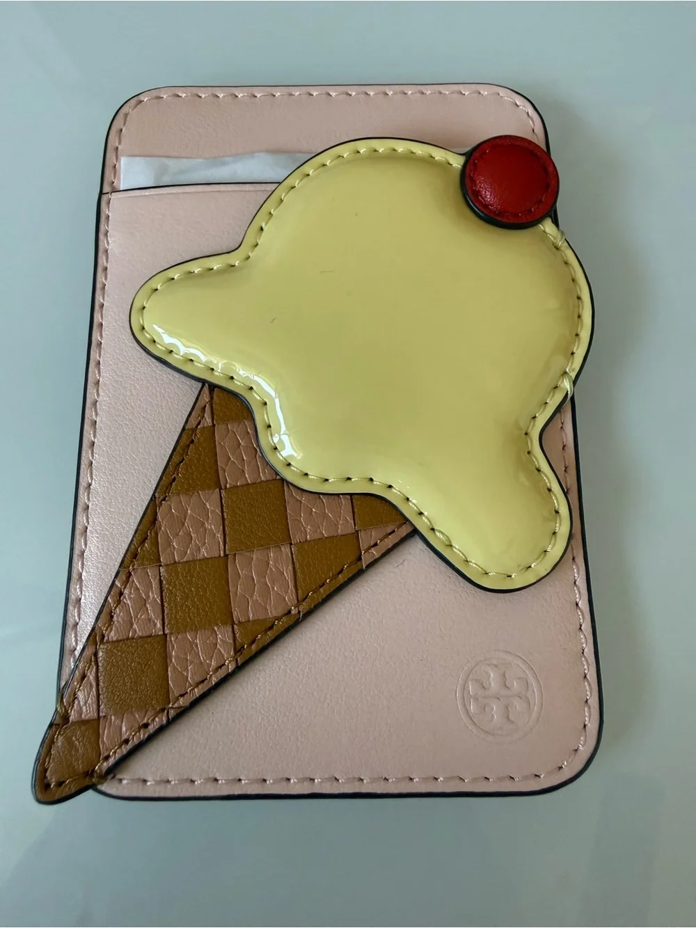 Tory Burch Ice Cream Card Holder - Pink, Yellow & Brown